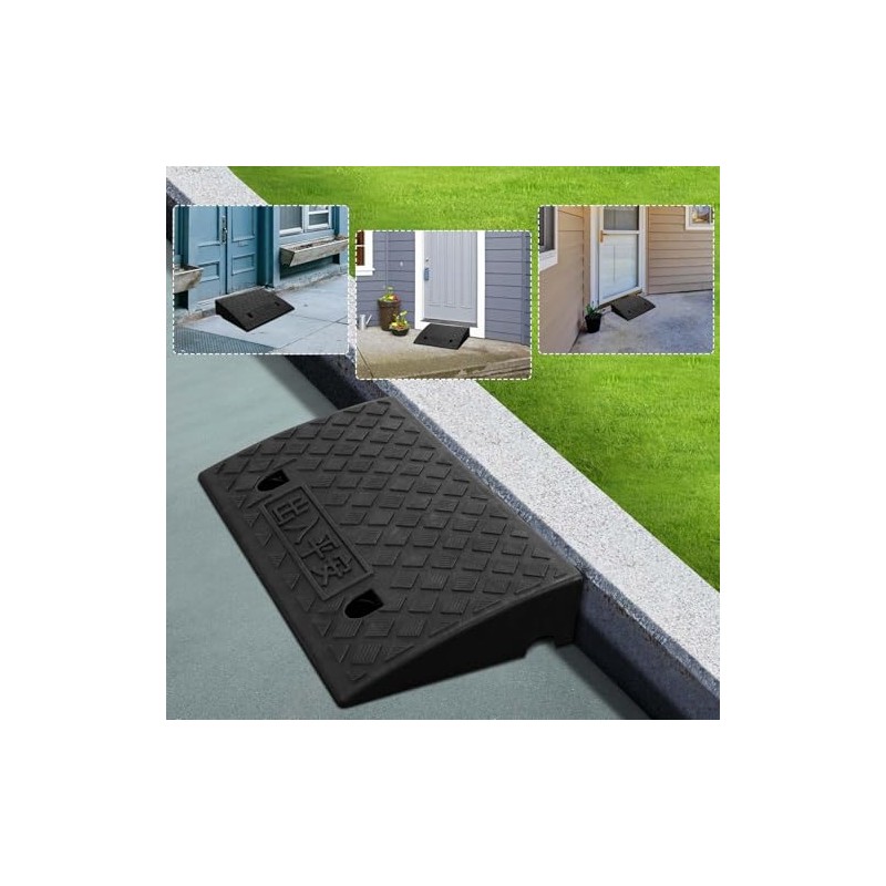 EVERGOODS 2PCS Kerb Ramp 49.6 * 27 * 8.8cm Wheelchair