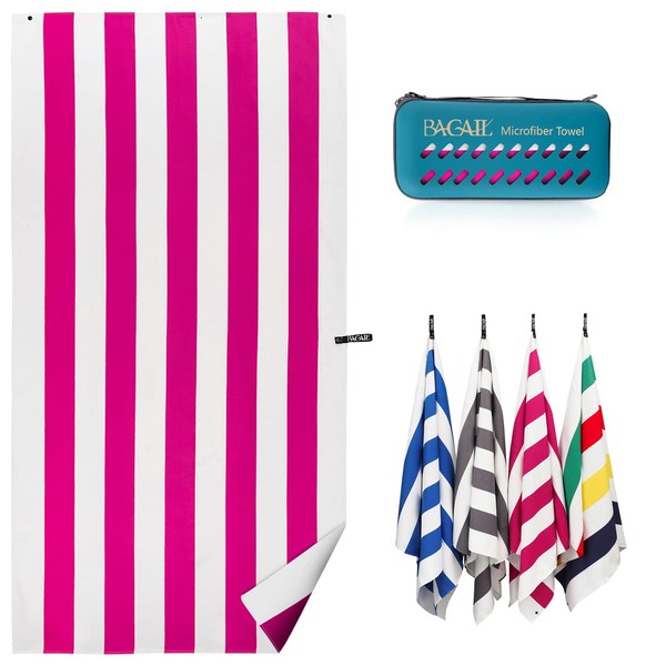 BAGAIL Beach Towel - Super Absorbent, Quick Dry, Sand Free