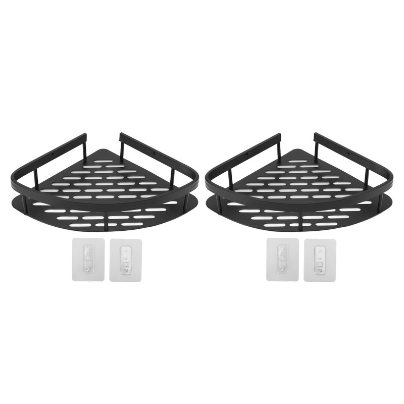 Triangular Shower Shelf Punch Free Rustproof Aluminum Shower Corner Shelf