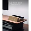 3-in-1 Alarm Clock with Wireless Charging & Night Light, Wood