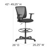 Flash Furniture Harper Ergonomic Mid-Back Mesh Drafting Chair with Black