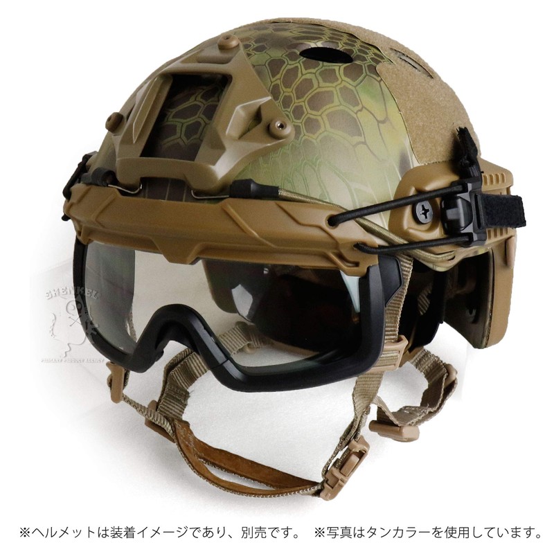 Alpha Label Anti-Fog Lenses, Helmet Rail, Mounted, Goggles, Tan, Brown,