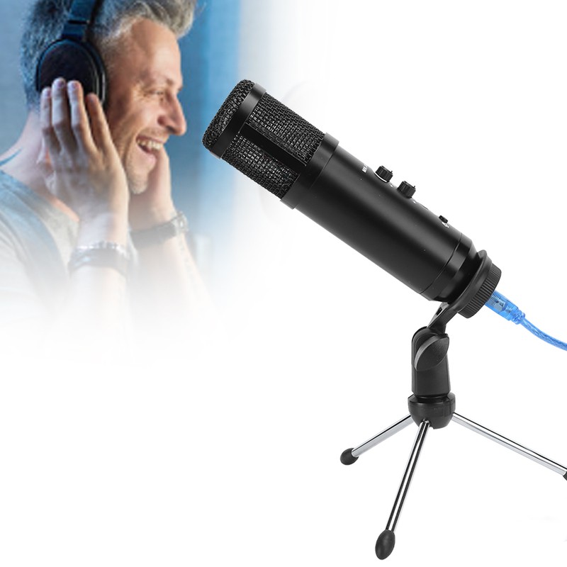 Professional Capacitance USB Microphone Recording Mini Portable MIC Set Plug