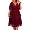 Plus Size Cocktail Dresses Women Wedding Guest Burgundy Semi Formal