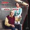 BigAlex Folding Walking Cane with Two Led Lights for Elderly