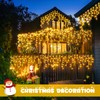 JMEXSUSS Christmas Icicle Lights for Outside-800 LED Warm White Icicle