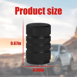 LKAHG 12PCS Car Tire Valve Stem Caps, Leak-Proof Vehicle Tire Air Cap Set, Aluminum Alloy Automotive Stem Covers Accessories, Universal for SUV Bike Bicycle Truck Motorcycle (Black)