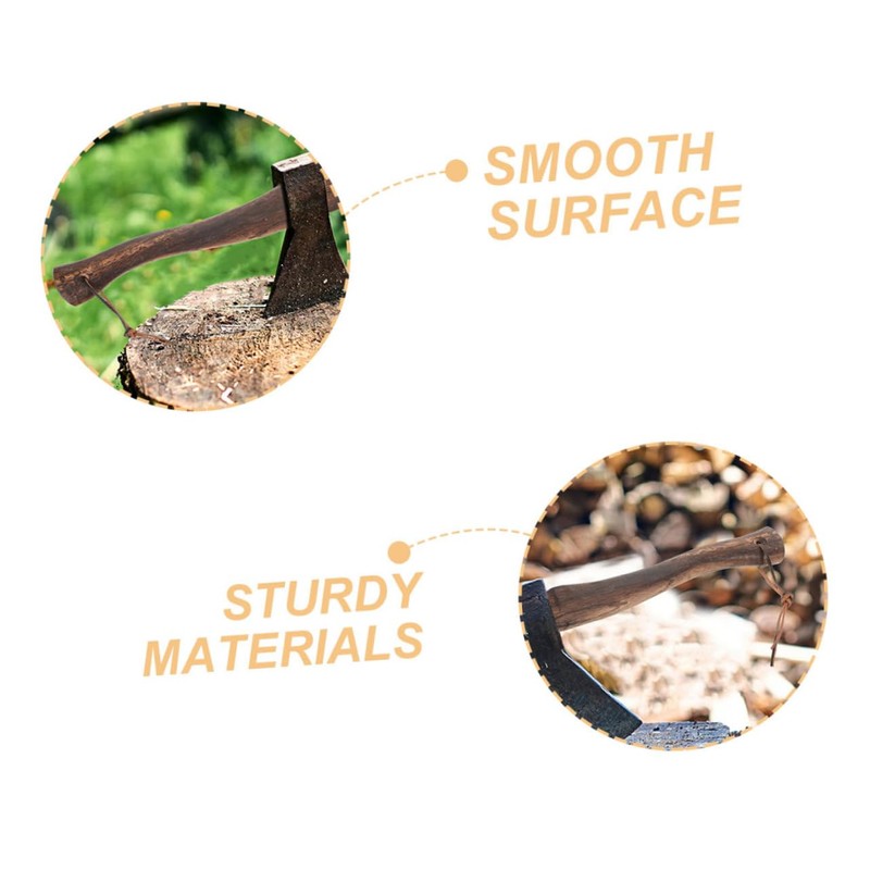 MERRYHAPY Survival Axe Handle Replacement: 2pcs Wooden Axe Grip Handle