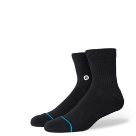 Stance ICON QUARTER Men's Socks, BLACK (01000)