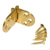 dophee 2Pcs Round Edge 180 Degrees Solid Brass Butler Tray