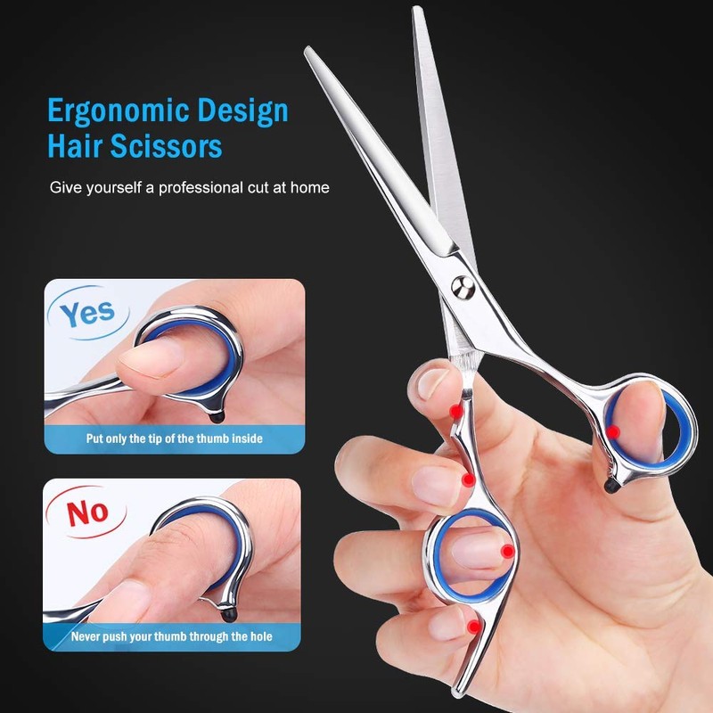 Professional Hair Cutting Scissors, YBLNTEK 9 PCS Barber Thinning Scissors