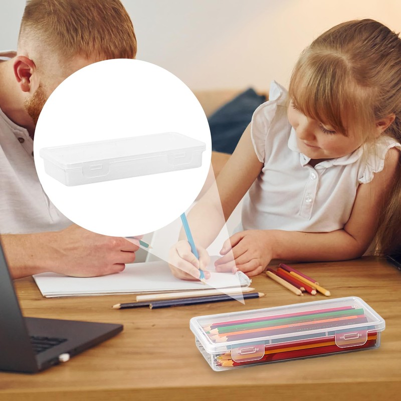 arrderly Pack of 3 Stackable Storage Boxes, Transparent & Durable,