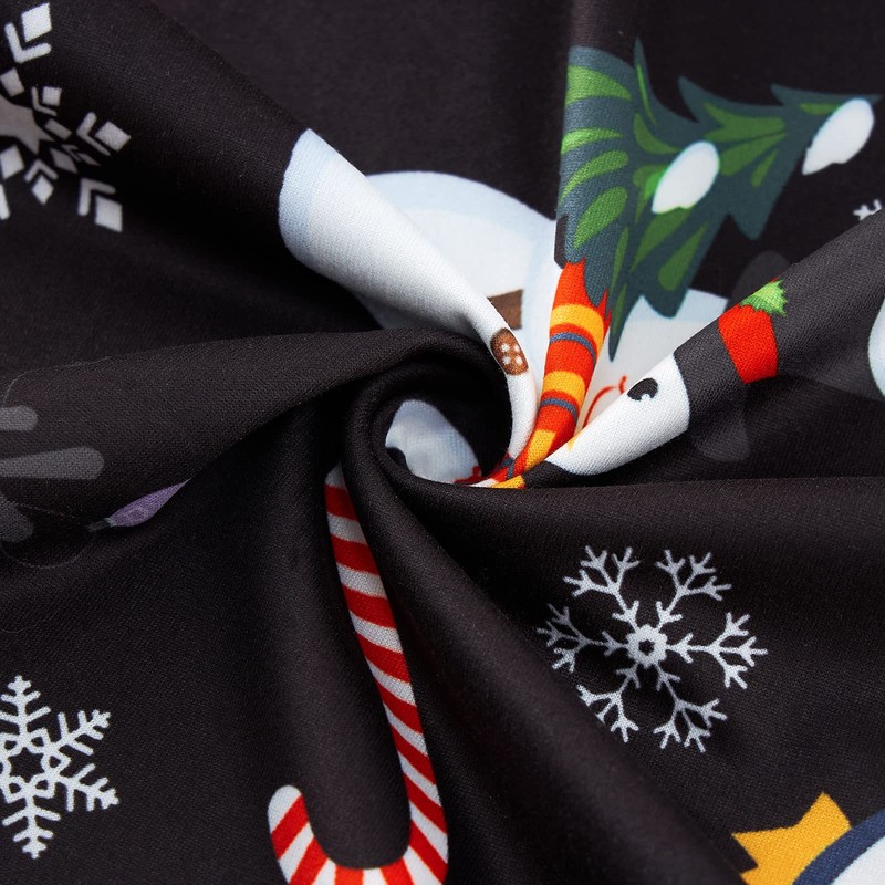 AIDEAONE Women's Christmas Dress 3/4 Sleeve Midi Soft Dress Funny