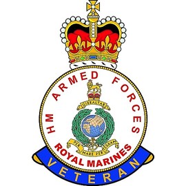 Royal Marines Commando Veteran Cap Badge Car Sticker - Also for laptops, Tablets, fridges etc (Large)