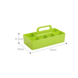 1 x Multifunctional Desk Organizer Plastic Portable 8 Compartments Storage Box DIY Storage Basket Office Home Best Suitable White