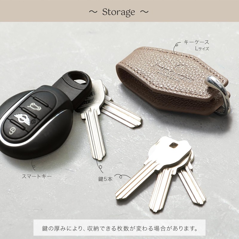 Blue Sincere KC7 Key Case, Women's, Genuine Leather, Compatible with