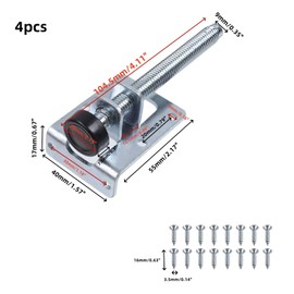 T Tulead 4 Pcs Furniture Leveling Feet, Furniture Levelers for Uneven Floors, L Shaped Adjustable Table Levelers for Cabinets, Workbench, Refrigerator (Adjustable H: 70mm/2.76")