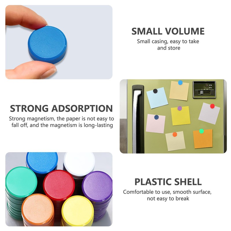 CONNECTION Pack of 100 Whiteboard Magnets Colourful Magnets for Magnetic