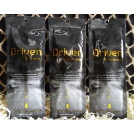 3 Packets Ultimate Driven To Darkness 100X Full Throttle Bronzers Tanning Lotion .75 oz.