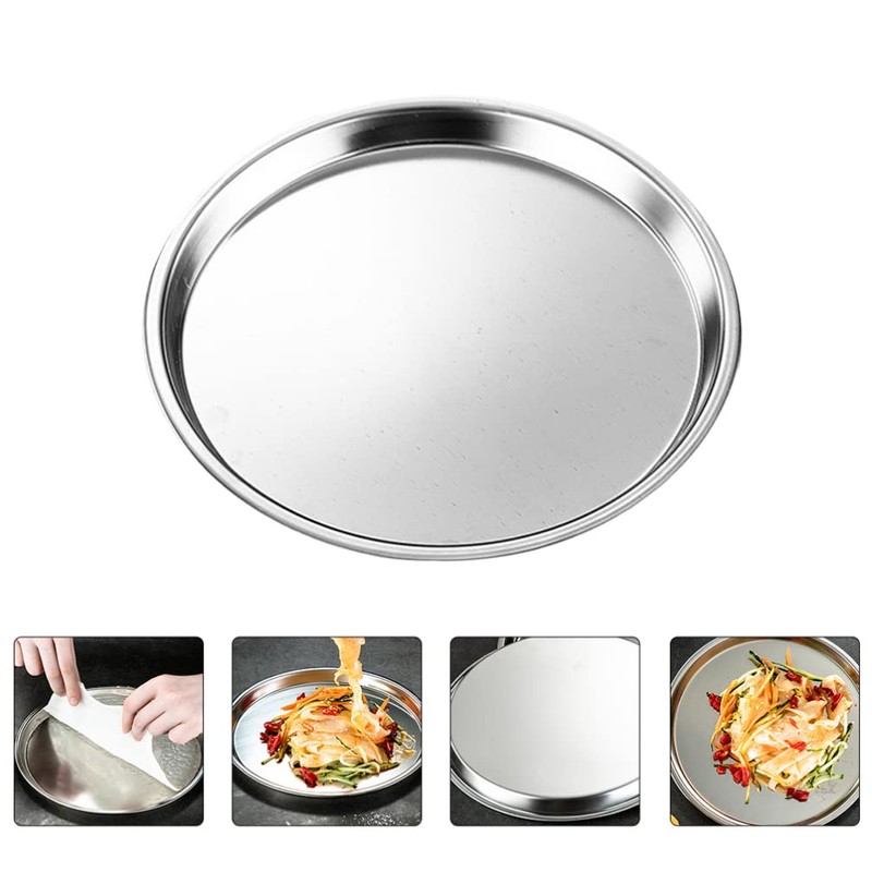 Cabilock Fruit Plate, Stainless Steel Plate, Dinner Plate, Salad Plate,