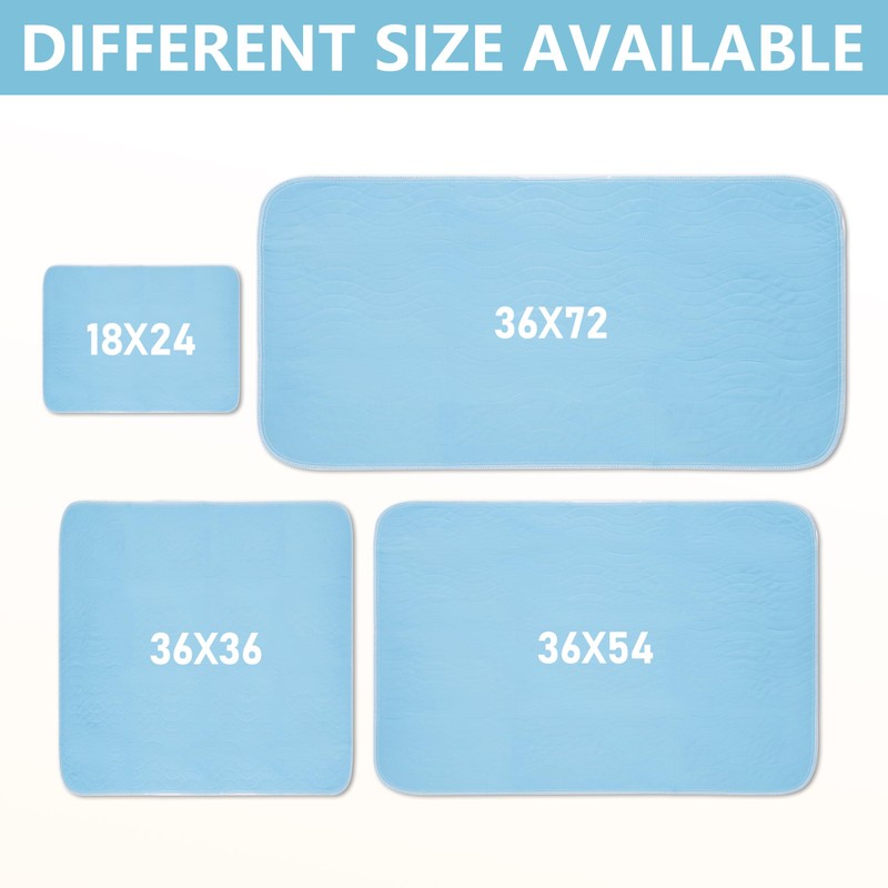 DAHAPYBOO Washable Underpads, 36"x36" 2 Pack Incontinence Bed Pads, Heavy