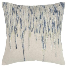 Rizzy Home | T14069 | 20"x20" Light Blue Abstract Stripe Decorative Pillow | Poly Fill