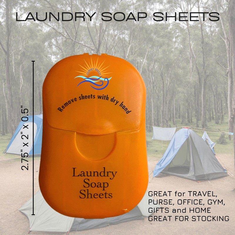 Travel Laundry Detergent Sheets - Includes Detergent Sheets, Foldable Laundry