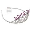 Lux Accessories Wedding Event Luxury Hair Headpiece SilverBride To Be