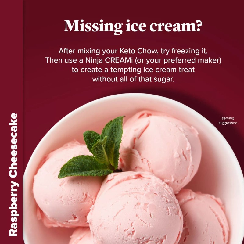 Keto Chow Raspberry Cheesecake Ultra Low-Carb Meal Shake - Bulk