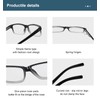 BLUELESS-Anteojos Vintage Hombres Mujeres (Negro/Transparente,+0.00)