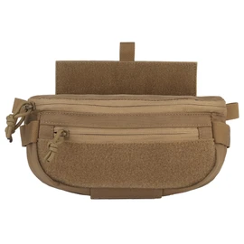 AOTUMUT Tactical Drop Dangler Pouch with Hoop and Loop Sub Abdominal Carrying Kit Bag Utility Tool Pouch Waistpack for Chest Rig Vest, TAN, 9.8” X3” X5”