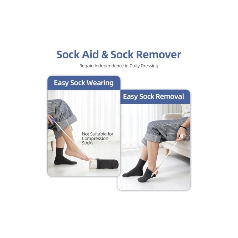 2 in 1 Sock Aid Kit for Putting Socks On