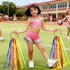 Funver Rainbow Dance Ribbons, 45cm Colorful Gymnastics Rhythm Ribbons with