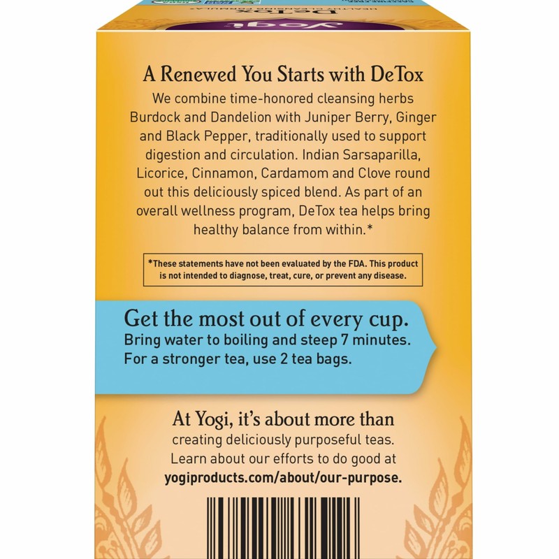 Yogi Tea DeTox Tea - 16 Tea Bags per Pack