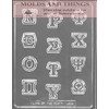 Greek Letters Chocolate Molds With Copyrighted Candy Making Instruction