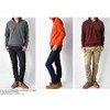 ARONA Fleece Men's Cut Saw Sweatshirt Warm Brushed Back Half