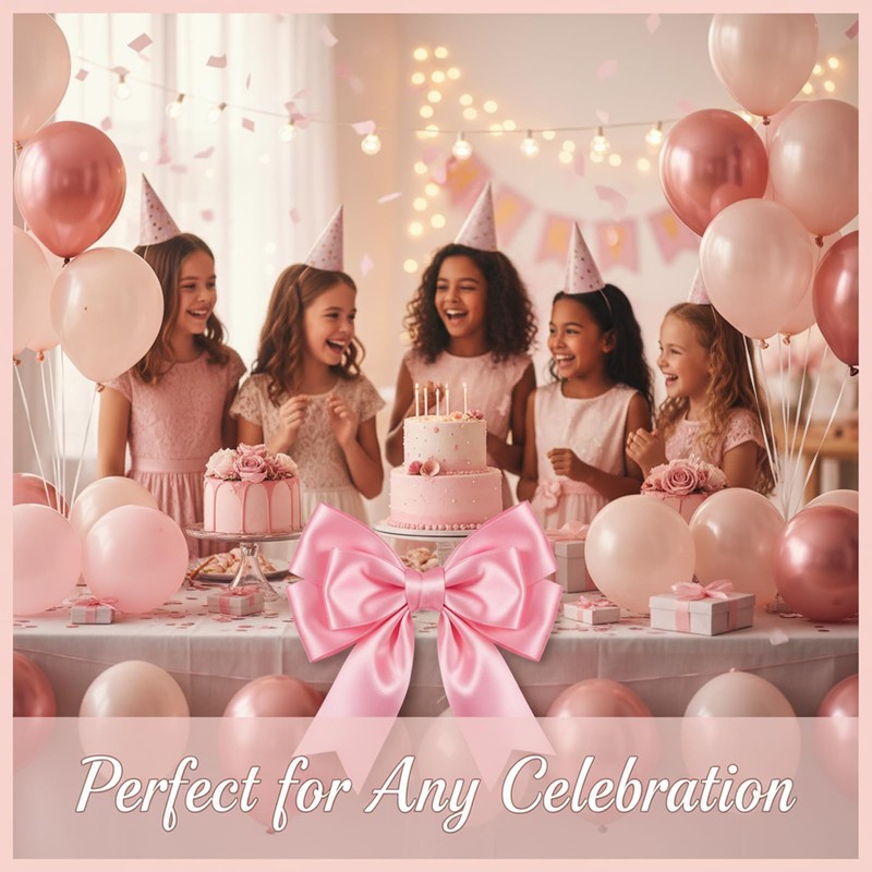 Coquette Large Satin Bow, 24 x 42 Inches, Giant Pink