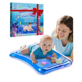 Wassermatte Baby Spielzeug 3-12 Monate Spielmatte Baby, Wasserspielmatte Baby für Bauchzeit-Training, sensorische Förderung & krabbelvorbereitung BPA-frei