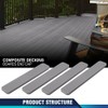 PIT66 Decking Boards End Cap 5.5" Dark Gray 4Pcs