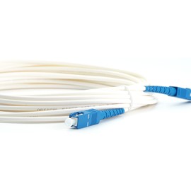 Fiber Optic Cable, Optical Wire, Home Optical Wiring Cord, Optical Cable, SC Connector (White, 0.5 m)