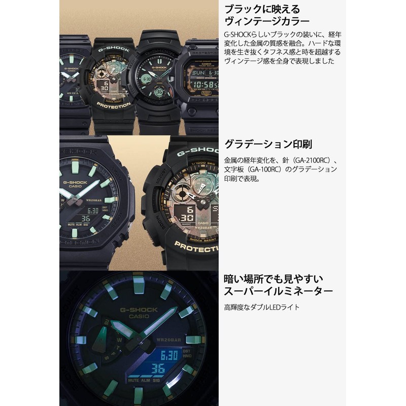 Casio GA-2100 Series Men's Carbon Core Guard Digital Analog Combination