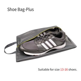 pack all Water Resistant Shoe Bags for Travel, Storage Organizer Pouch with Zipper, Multi-Color for Men Women (Plus-Grey)