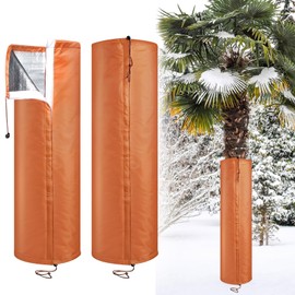 EcoBrisa 2Pack Palm Tree Root Protectors Winter Protection for Trees Root Self Adhesive Plant Trunk Insulation Cover with Drawstring for Garden Outdoor Cold Weather Plants Trunk Protection, Dia 7.9 "