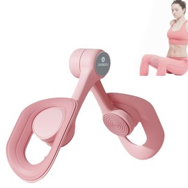 Garegce Thigh Exerciser Pelvic Floor Strengthener for Women and Men, Adjustable Thigh Trainer 360 Rotatable Back Hip Exercise Equipment for Home, Gym-Pink