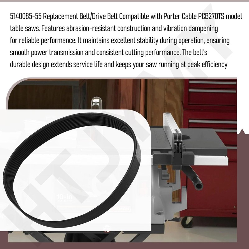 5140085-55 Replacement Belt/Drive Belt Compatible with Porter Cable Table Saw