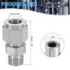 PATIKIL 1/4G x 10mm 304 Stainless Steel Compression Tube Fitting,