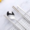 Buyer Star Stainless Steel Korean Chopsticks Spoons and Fork Set,