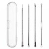 Extractor de Puntos Negros y Espinillas Acero Inoxidable con Estuche,