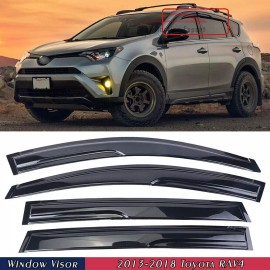 Geartronics For 2013-2018 Toyota RAV4 Mugen Style Window Visors Rain Sun Deflectors Guards