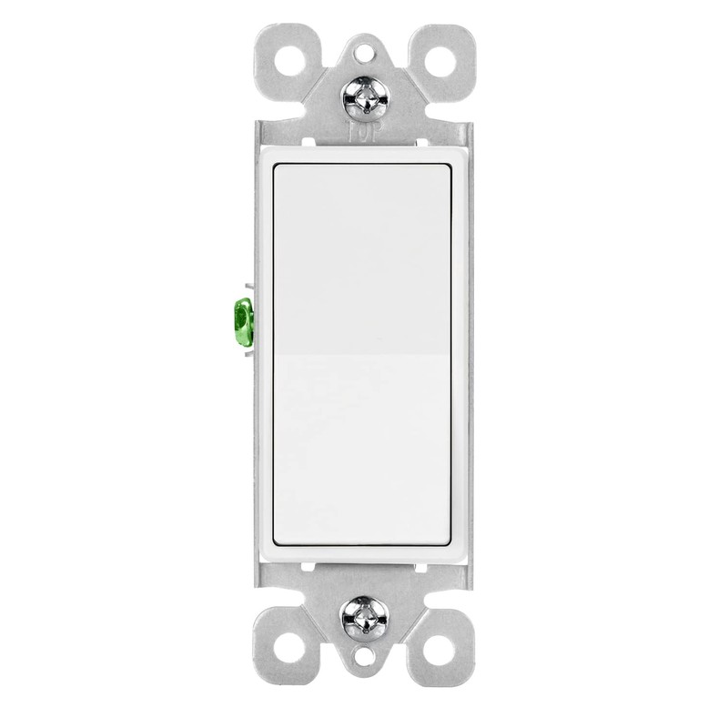ELECTECK 20 Pack - Single Pole Decorator Light Switch,15A 120/277V,